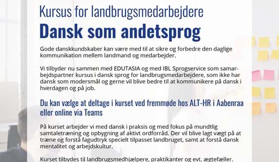 ALT-HR kursus: Dansk som andetsprog
